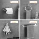 6 x Bathroom Hardware Set 10 Pieces, Stainless Steel Towel Bar Set Includes 16 inch Towel Bar, Towel Hook, Towel Ring Toilet Paper Holder