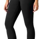 Colorfulkoala Womens High Waisted Leggings for Women 28" Inseam Tummy Control Leggings Full Length Buttery Soft Yoga Pants (L, Black)