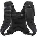 ZELUS Weighted Vest, 12lb Weight Vest with Reflective Stripe for Workout, Strength Training, Running, Fitness, Muscle Building, Weight Loss, Weightlifting, Black(12 lb)