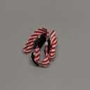 Malier Christmas Dog Collar with Flower, Red Dog Christmas Collar with Buckle Adjustable Cotton Collar for Small Medium Large Dogs Puppy (Red Stripe, Small)