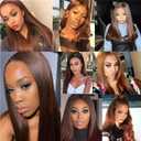 30 32 34 Inch #4 Chocolate Brown Bundles Human Hair 3 Bundles Brazilian Remy Hair 50 Grams/Bundle 10A Grade Unprocessed Virgin Hairs Brown Straight Bundle Weaves Extensions