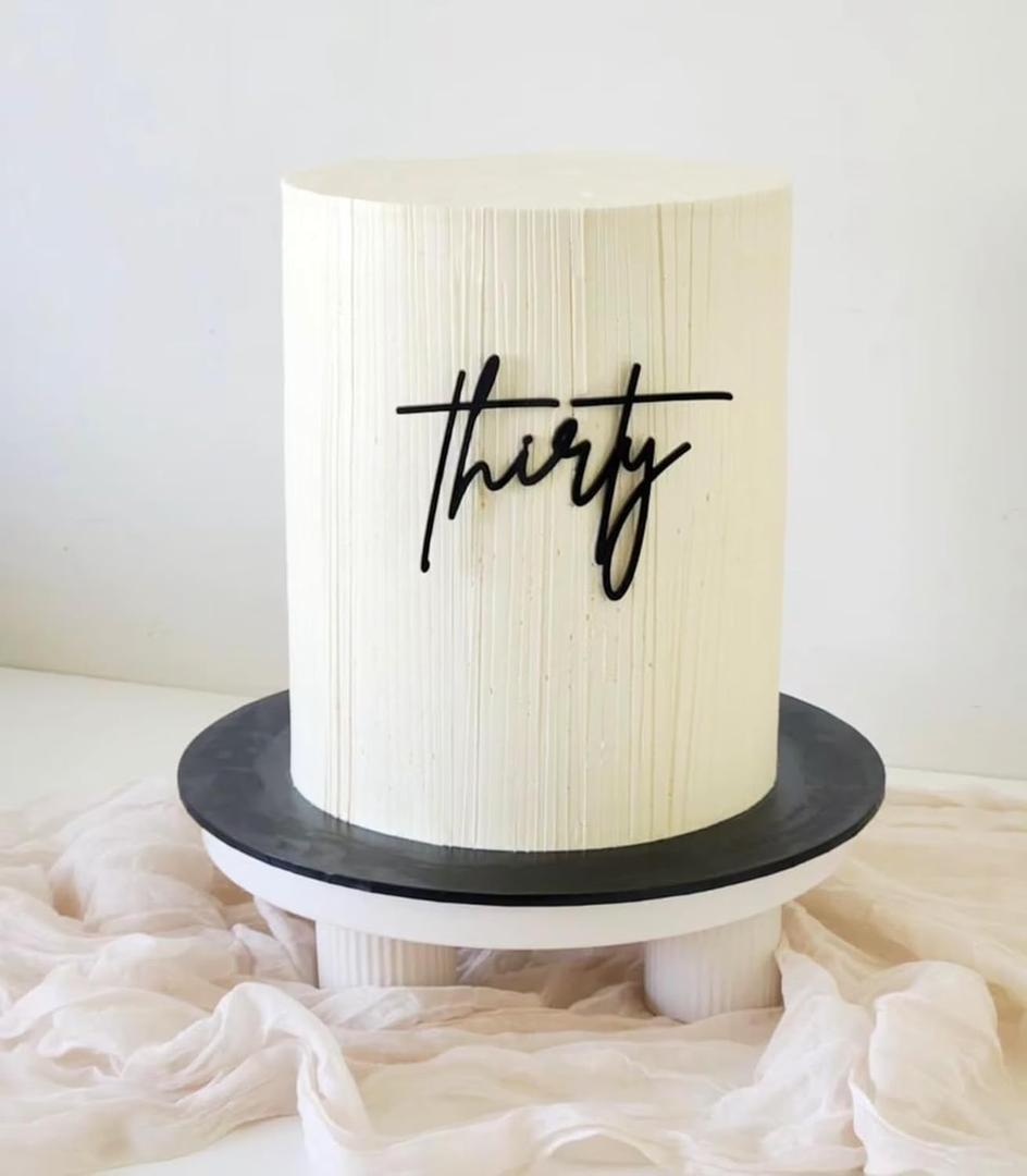 Thirty Cake Topper,Happy 30th Birthday Cake Decors - Funny 30th Anniversary - 30 Years Old Party Decorations Supplies