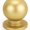 Haliwu 30 Pack Solid Brass Cabinet Knobs 1 Inch Gold Round Drawer Knobs for Kitchen Bathroom Bedroom