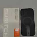 SURITCH for iPhone 17 Case with Camera Control Cover, Camera Slide Cover and Adjustable Kickstand, Compatible with MagSafe, Shockproof Bumper Protective Cases 6.3 Inch, Black