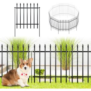ARIFARO Decorative Metal Garden Fence 24" high x 24" Wide 5 Pack, Animal Barrier for Dog Pet, Border Garden Fencing for Outdoor Patio Lawn Yard Flower Bed
