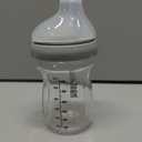 haakaa Gen.3 Natural Glass Baby Bottle 6.3 oz.180ml - Wide Neck, Anti-Colic Varibale Flow Nipple for 6m+ Breastfed Babies, Newborn Registry Essentials,BPA-Free -1 PK (Grey)