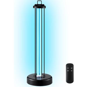 Qualirey 100W UV Light Sanitizer with Ozone Purifier for Room, UV Lamp with 3 Gear Timer Remote Control, Home Disinfection Device for Large Space, Disinfection Faster and More Thoroughly