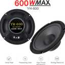 Car Audio Loudspeaker, 6.5 Inch 600W 2-Way Car HiFi Coaxial Speaker Vehicle Door Auto Audio Music Stereo