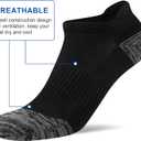 Ankle Socks Womens Athletic Running Comfort Cushioned 3/5/6Pairs (Black, XL)