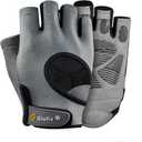 Workout Gloves for Women Men, Lightweight Weight Lifting Glove Breathable Fingerless Gym Gloves, Exercise, Fitness, Training, Cycling (Large, Grey)