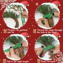 120 Pcs Christmas Garland Ties, Holiday Garland Twist Ties for Banister Christmas Decoration, Nylon Garden Plant Cable Straps, Decorative Christmas Tree Wreath Railings Stairways Ties Green