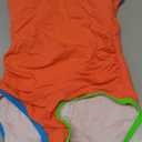 Aidonger One Piece Swimsuit for Women Tummy Control Slimming Bathing Suit Color Block V Neck Swimwear,Size S