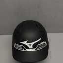 Mizuno B6 Youth Baseball Batting Helmet, Black, Youth One Size, 6 1/2"-7 1/4"