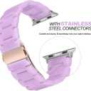 4 x Resin Band Bracelet for Apple Watch Series 7/6/SE/5/4/3/2/1 (Purple, 42mm/44mm)