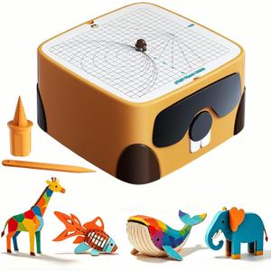 ACMER Cardboard Tools for Kids, Safe DIY Cardboard Construction Tool Kit, Cardboard Cutter for Kids Toy for Boys and Girls, Perfect for Family, Friends, Creativity Projects 3D Models