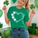tiorhooe St Patricks Day Shirts for Women Funny Irish Shamrock Tshirts Lucky Clover St Paddy's Gifts Tee Tops