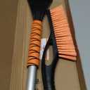 EcoNour 27" Aluminum Ice Scrapers for Car Windshield | Car Snow Scraper Window and Snow Brush with Ergonomic Foam Grip Winter Accessories (Orange)