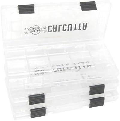 Calcutta 2-Latch Tackle Trays – 4 Pack, Fishing Storage Box Organizer Case