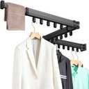 KAXIWEI Foldable Wall Mounted Drying Rack for Clothes  Space Saving Laundry Drying Rack for Small Laundry Room & Home Use
