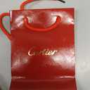 Cartier Bracelet/Watch Empty Case Red Suede Jewelry Box And Gift Bag 