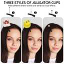 FOMIYES 120 Pcs Spring Duck Bill Clips, 1.6 in Diy Hairpins for Women Girls, Metal Hair barrette for Christmas Rave Halloween Party