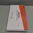 KAIU Vinyl Record Storage - Solid Wood with Crystal Clear Acrylic Holder - Premium Design, Perfect 12" LPs or 7" Singles Display Unit - Stores and Supports up to 50 Albums (Walnut)