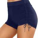 Yonique Women's Swim Shorts High Waisted Bathing Suit Bottoms Tummy Control Boy Shorts Board Shorts S
