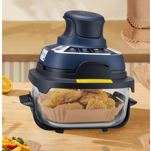 Air Fryer Liners Disposable for Ninja Crispi, 130 PCS Parchment Paper for Ninja Crispi 4-in-1 Portable Glass Air Fryer Cooking System, Non-Stick Airfryer Parchment Paper Liners for Ninja Crispy, 2-3 Qt