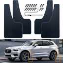 Standard Size Soft Rubber Mud Flaps Universal Wear Resistance Mudguards All Weather Wide Body, Fits for SUVs MPV (Not Fits to Full-Size SUVs) Exterior Accessories Black, Front & Rear, 4Pcs Set