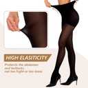 MANZI 2 Pairs Compression Pantyhose for Women Shaping Black Tights 10-15mmHg Support 50D Opaque Stockings (Black, XL)
