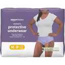 Amazon Basics Maximum Absorbency Incontinence Underwear for Women, Disposable Postpartum, Bladder Leak Protection, Odor Control, Soft, Medium, Lavender, 60 Count (3 Packs of 20)