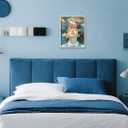 Girl Room Wall Art Prints The Girl In The Sea And Fish Poster Canvas Art Wall Decor Picture For Bedroom Office Dorm Bathroom Wall Decor Aesthetic Home Artwork 12"  16" With Framed (MK04.)