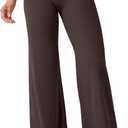 YEOREO Workout Leggings Womens No Front Seam Straight Leggings 33" High Waist Buttery Eddiy Gym Yoga Pants Dark Brown L