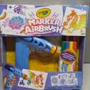 Crayola Marker Airbrush Spray Art Kit, Battery-Powered Sprayer with 8 Washable Markers & 5 Stencils, DIY Craft Set, Ages 6+