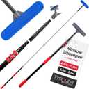 Tyroler Professional Window Squeegee with Extension Pole | 4.5-12.9ft Squeegee for Windows Cleaning | Outdoor Window Cleaner Tool, Windows Washing Kit with Extension Pole | Window Cleaning Kit