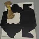 KPOSIYA 20 Pcs Black Bakery Boxes with Window Individual Cupcake Boxes 4x4x2.5 Inches Cookie Boxes Kraft Paper Black Gift Box for Pastries, Cookies, Pie, Donuts, Macaroon