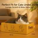 Cat Scratcher Box Art Dcor | Designer Cardboard Scratch Pads with Decorative Van Gogh-Inspired Design | Reversible Boards for Indoor Cats