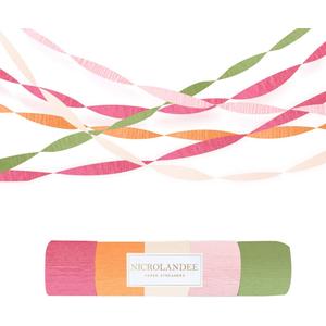 NICROLANDEE 5 Rolls Pastel Crepe Paper Streamers Backdrop Decorations for Easter Decorations, Birthday, Wedding, Garden Party, Bridal Shower, Baby Shower, Spring Home Decor (Mixcolor)