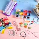 Wowangce Christmas Friendship Bracelet Making Kit for Gift Age 7-12 DIY Arts and Crafts Toys Charm Jewelry String Making Kit with 100 Colors Cotton Rope String Maker Tool Birthday Gifts for