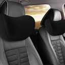 2Pcs Car Neck Pillow, Ultra Comfortable Neck Pillow for Driving, Soft Car Headrest Pillow Like Clouds, Make Your Driving More Comfortable, Suitable for Driving, Traveling (Black)