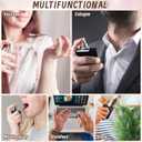 Luxsego Perfume Bottle Atomizers with Funnels, 30ML1oz Refillable Perfume Spray, Empty Spray Bottle Glass Cologne Atomizers for Travel, Handbag or Date, With Storage Bag(Transparent and Black 4Pcs)