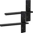 2Pack Hidden Floating Shower Bench Bracket 1/2''Thick, 20''Lx2.5''W