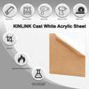 KINLINK 24x36 Plexiglass Sheets 1/8 inch Thick - 3mm White Cast Acrylic Sheet, Plastic Board Polycarbonate Sheet for DIY Project, Craft, Table Top, Acrylic Sign and Wedding Invitation 2 Pack