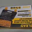 ELEAD 7-Piece 24-38mm Oil Filter Socket Wrench Set, 3/8'' Drive Oil Filter Cap Removal Tool, Oil-change Kit with 3/8'' Drive Ratchet Wrench Handle, Compatible with Toyota BMW Audi VW Porsche Vehicles