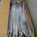 Dansydaisy 24 Pcs Clear Bubble Umbrellas Bulk 52 Inch Large Windproof Transparent Wedding Umbrellas with j Hook Handle for Wedding Bridal Parties Graduation Outdoor Events(Silver)