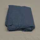 MIYE Pleated Waffle Weave Bed Skirt, Tailored Dust Ruffle 14 Inch Drop Easy Fit, Machine Washable (Blue, TwinXL - 14" Drop)