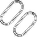 4 Inch Carabiner Clip Heavy Duty Spring Snap Hook Oval Shape 2pcs 10x100mm
