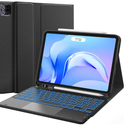 CHESONA for iPad Air 11 Inch Case with Keyboard M3/M2 (2025/2024), 7Color Backlight, MultiTouch Trackpad, 2 Wireless Channels, for iPad Pro 11 (4th/3rd/2nd/1st Gen) & iPad Air 5th & 4th Gen, Black