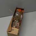 RECUTMS 8 Bundles Artificial Fall Flowers No Fade Faux Autumn Plants, Fake Indoor Outdoor Greenery Decorations for Thanksgiving Christmas Wedding Party Home Garden Fireplace Dcor (Green Orange)