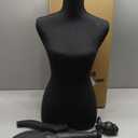 FDW Manikin 60-67Height Adjustable Female Dress Model Display Torso Body Tripod Stand Clothing Forms (Black, 60-67 Inches)